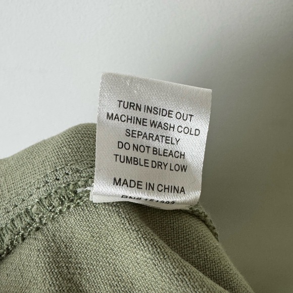 Anthropologie Current Air tie waist wide leg cropped chino size large. - Picture 8 of 10